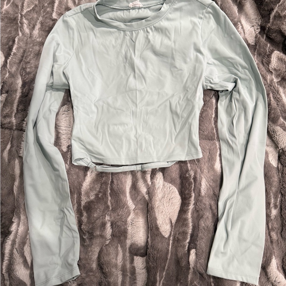 Light Blue Women's Long Sleeve Top